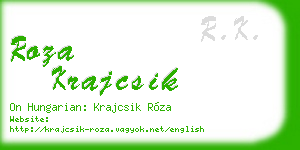 roza krajcsik business card